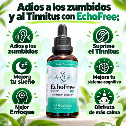 EchoFree: Suplemento Cognitivo contra los zumbidos y el tinnitus