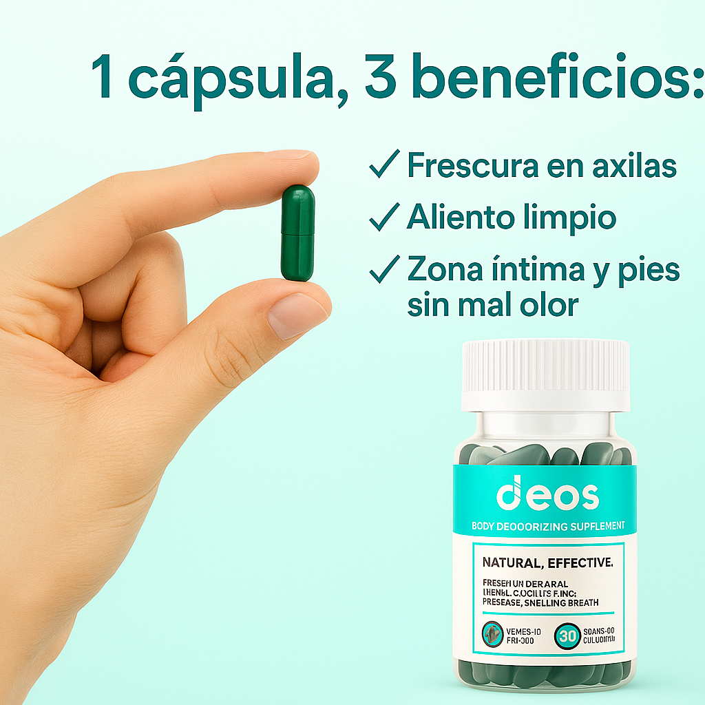 DEOS™: Ataca el mal olor corporal y mal aliento en 7 dias