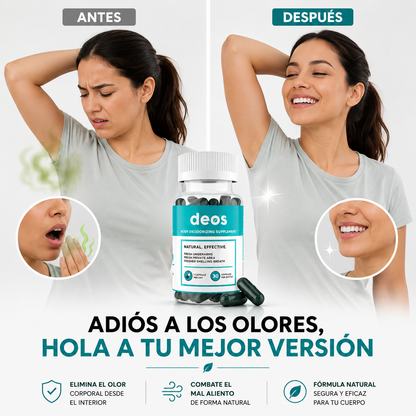 DEOS™: Ataca el mal olor corporal y mal aliento en 7 dias