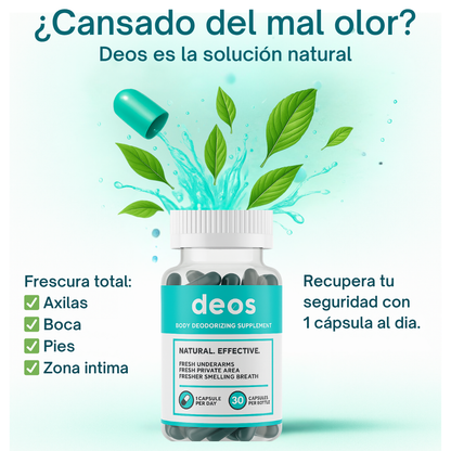 DEOS™: Ataca el mal olor corporal y mal aliento en 7 dias